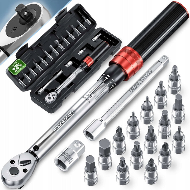 TORQUE WRENCH FOR MOTORCYCLE BIKE 1-25 Nm 1/4 LOCK 18 el.