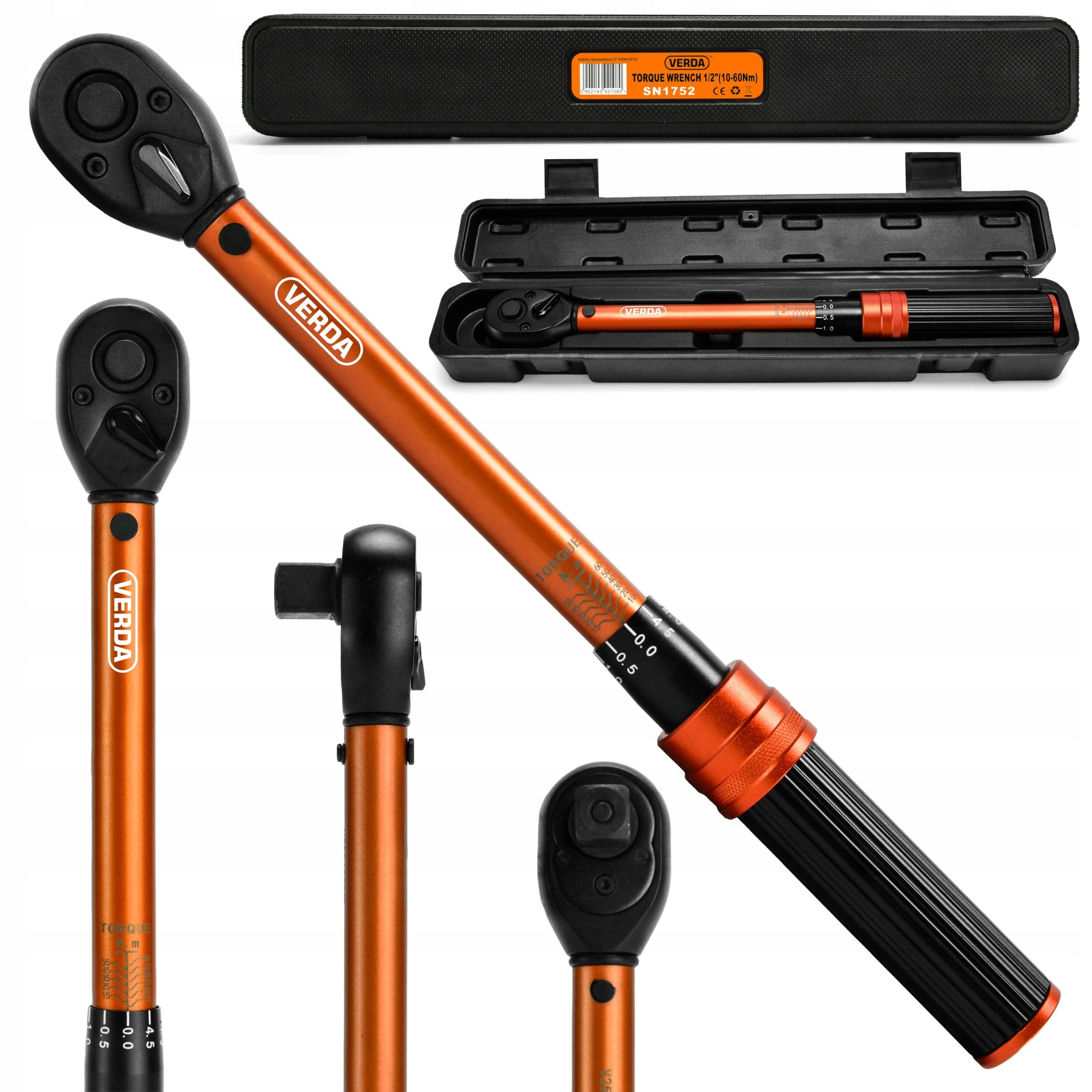TORQUE WRENCH WITH 1/2" LOCK 10-60Nm FOR CANDLES SUITCASE CASE
