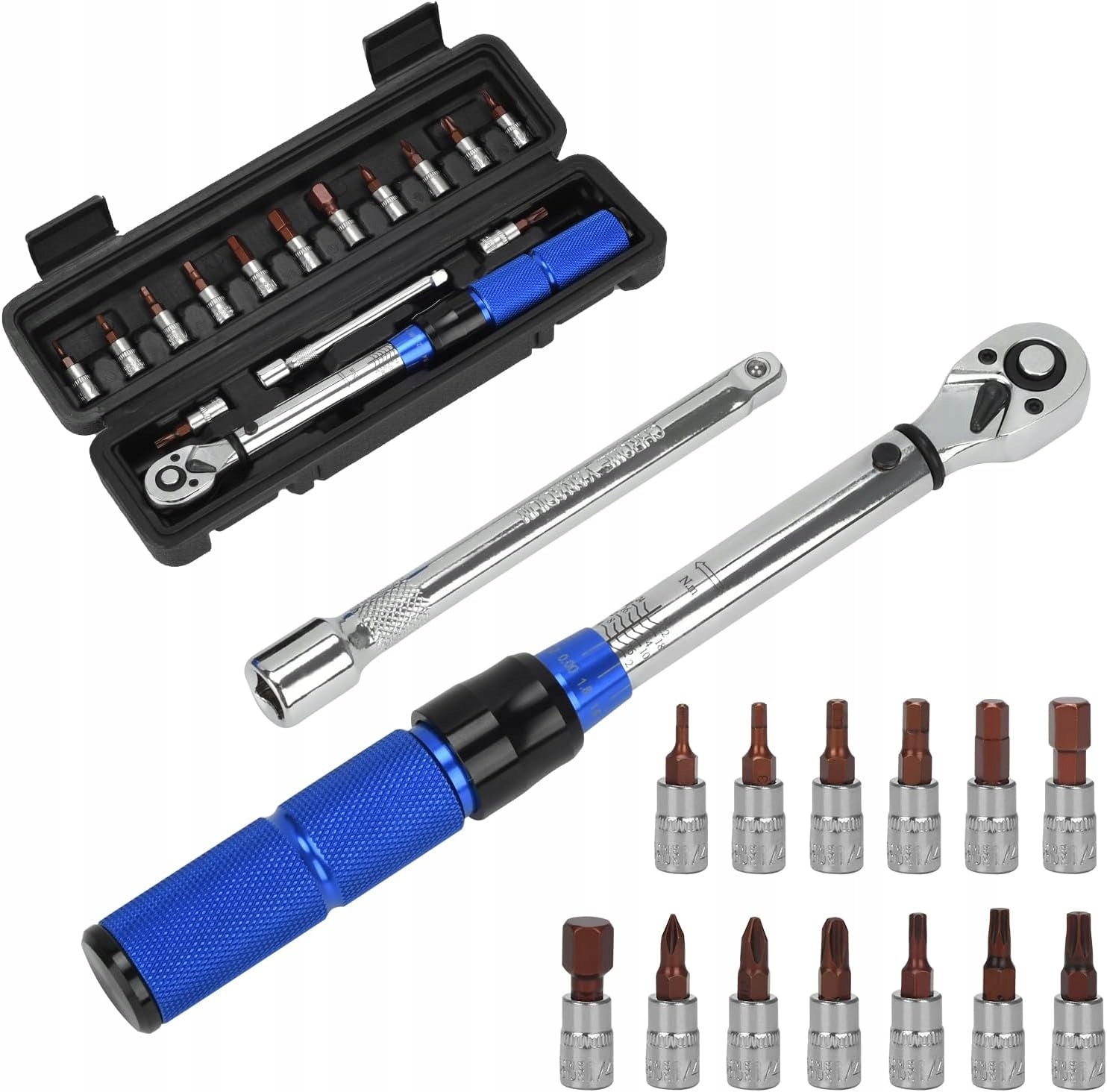 TORQUE WRENCH WITH RATCHET 1/4 TWO-WAY 2-24NM ANASADKI 15 EL.