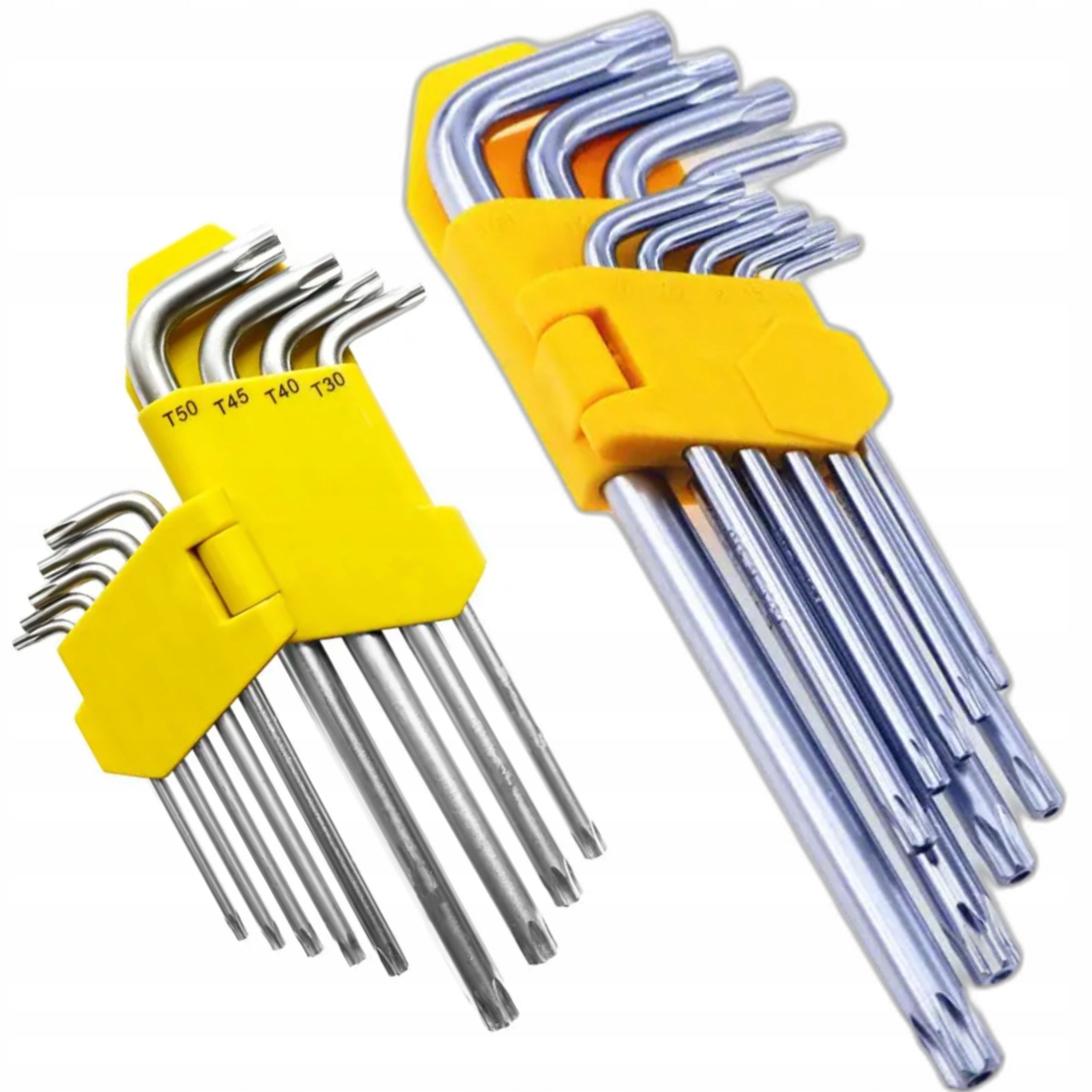 TORX ALLEN WRENCHES TYPE L T10-T50 9EL Allen stars with hole