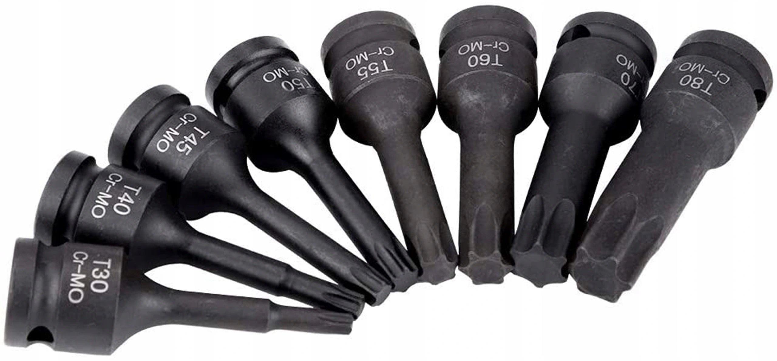 TORX SHANK WRENCHES 1/2 T30-T80 CAPS 78 MM 8 EL