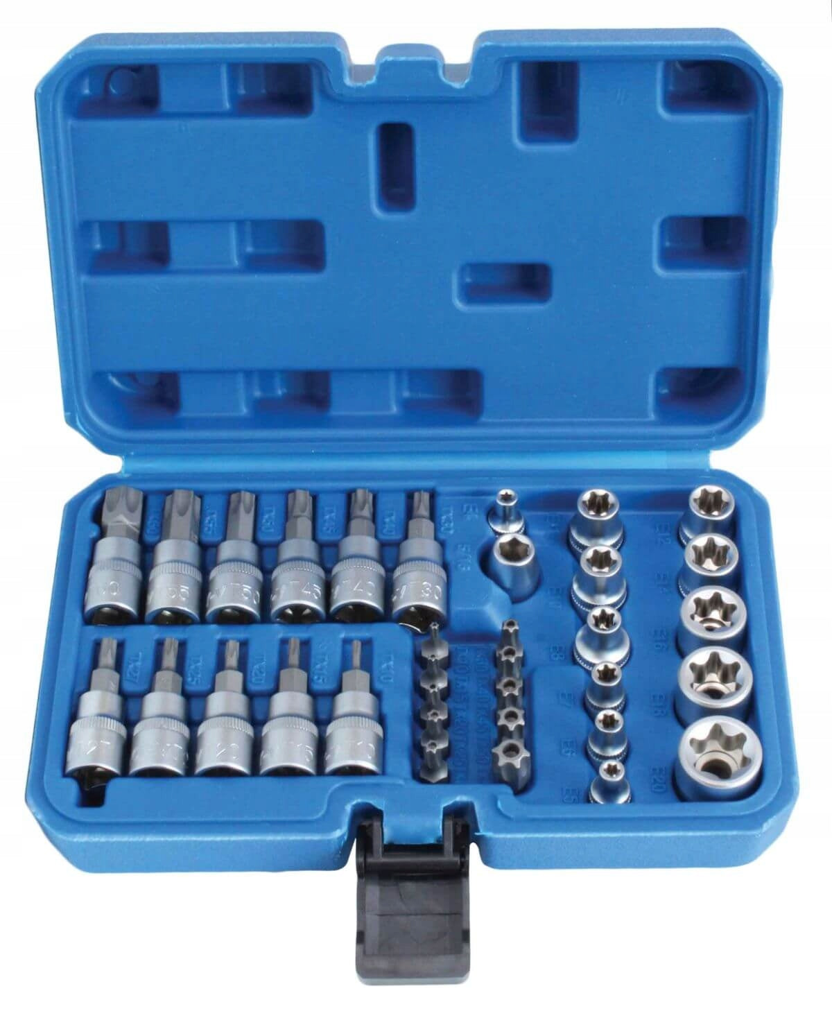 TORX SOCKET WRENCHES, 3/8” BITS– 34 ELEMENTS.S-34TES