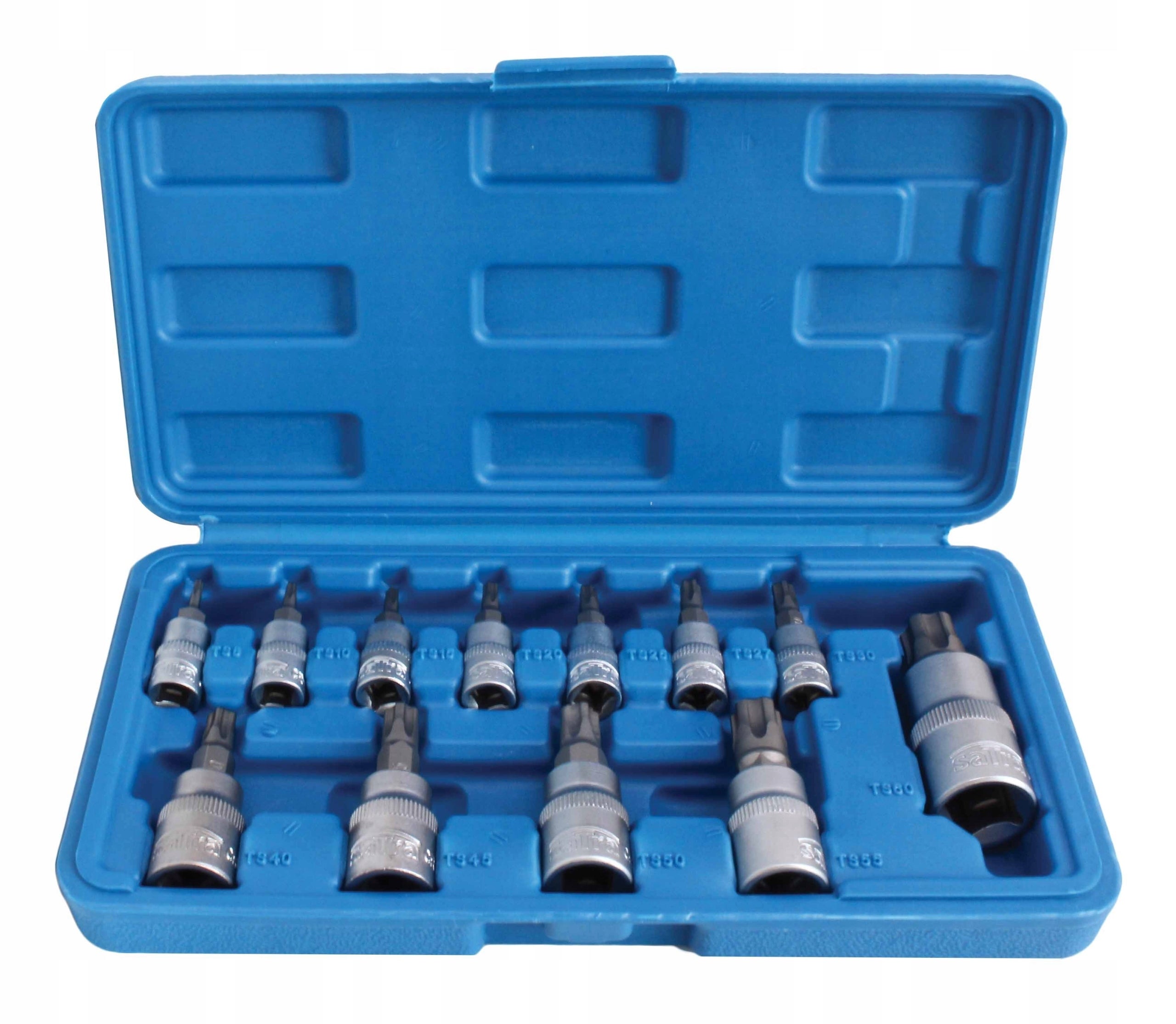 TORX SOCKET WRENCHES 5 ANGLE WITH HOLE - 12el. SATRA S-H125TP