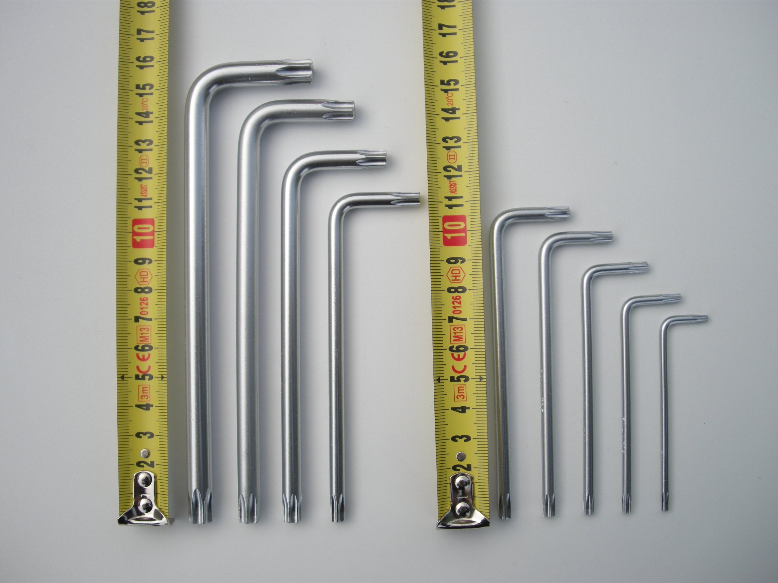TORX WRENCHES SET OF 9 LONG TORXY T10 - T50 CrV Manufacturer code DR-IKT-2309