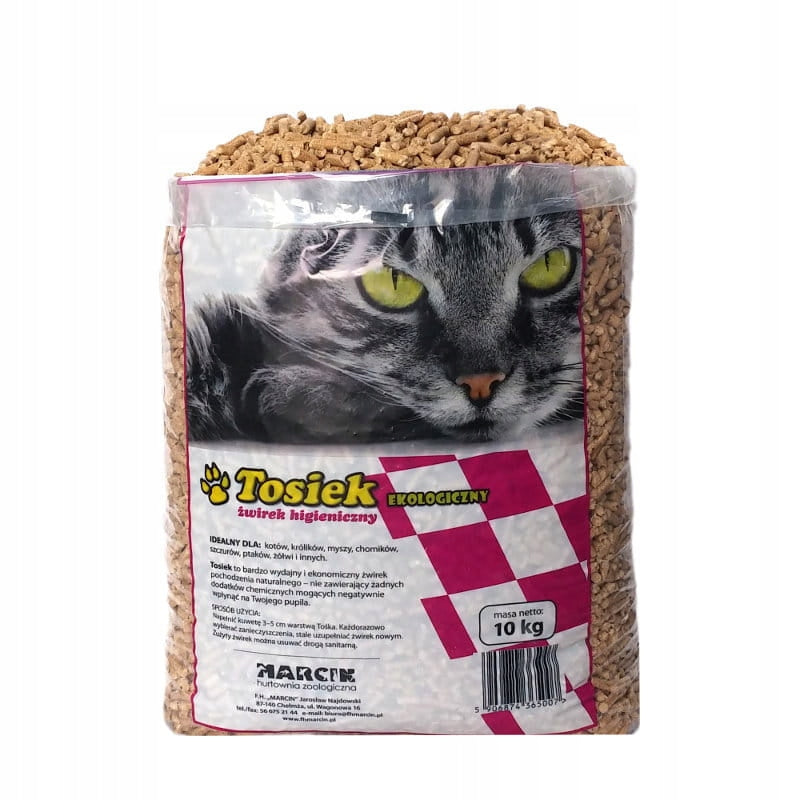 TOSIEK Litter for cat and rodents WOODEN 10kg