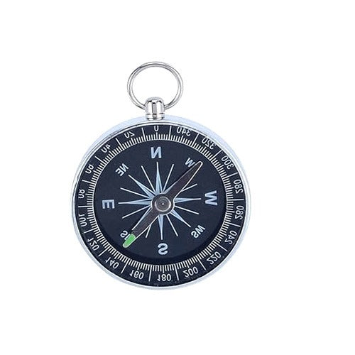 TOURIST COMPASS METAL WATERPROOF SILVER FOR CAMPING FOR HOME