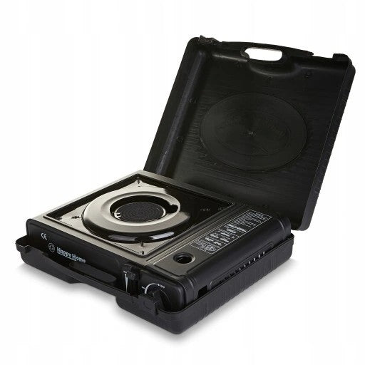 TOURIST GAS COOKER PORTABLE PLAIN 2in1 BLACK + SUITCASE BLACK Manufacturer code 11460