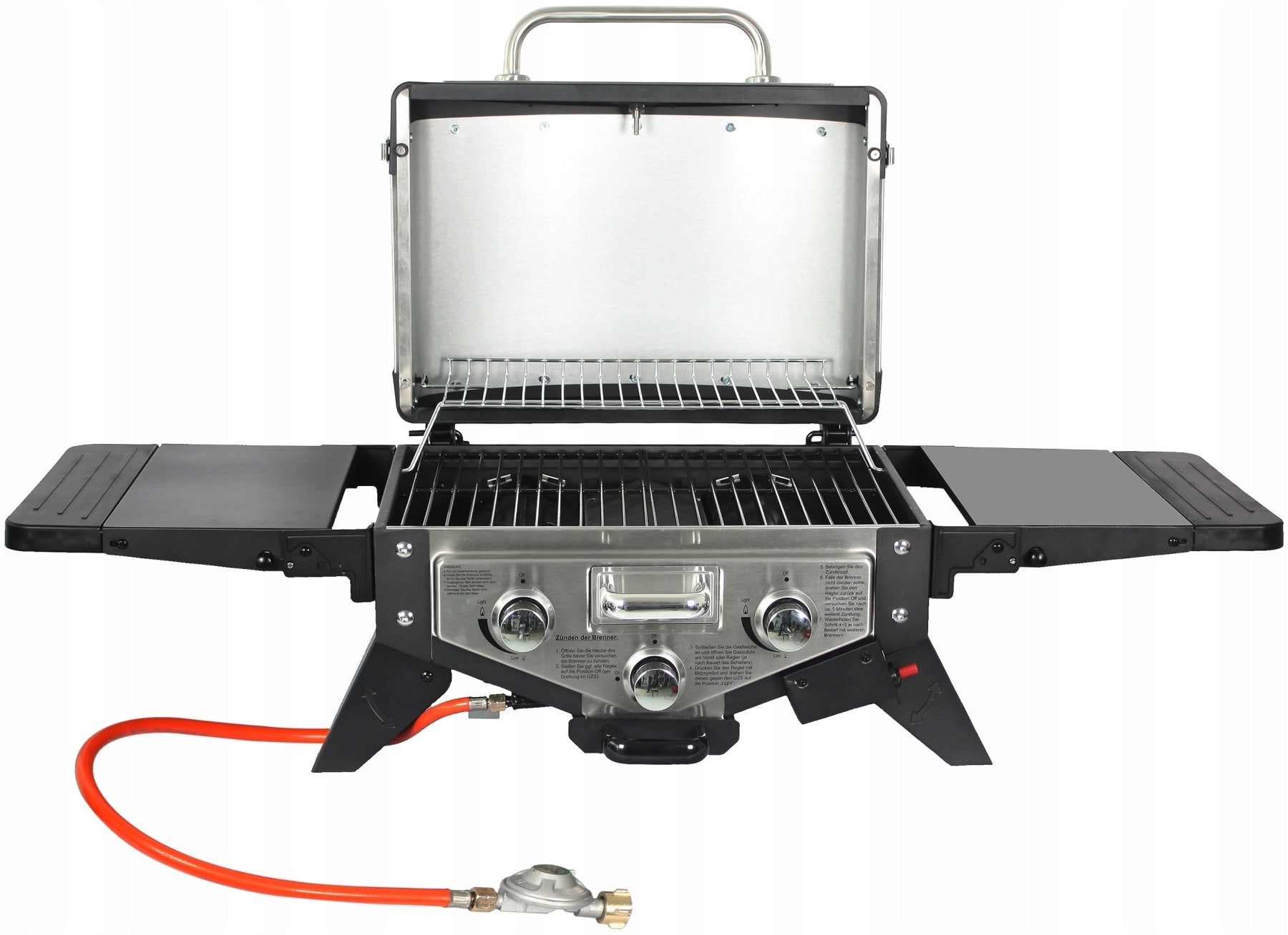 TOURIST GAS GRILL EL FUEGO MEDISON + AROMATIZER 3 BURNERS 2 COLORS ! Power 5 kW