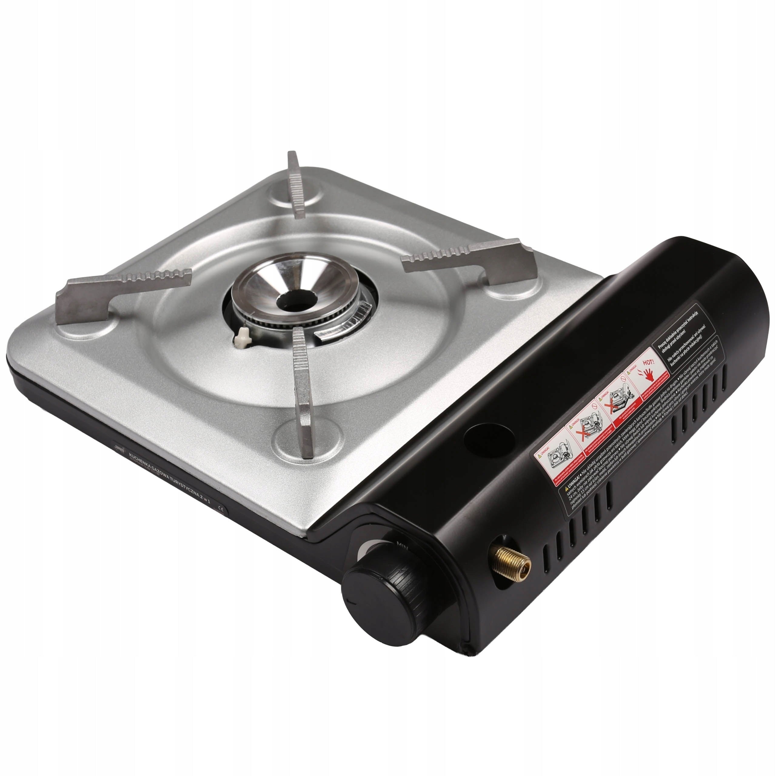 TOURIST GAS Stove 2in1 FOR CARTRIDGES/BOTTLES 3,5 kW + suitcase Manufacturer code GAZ8609