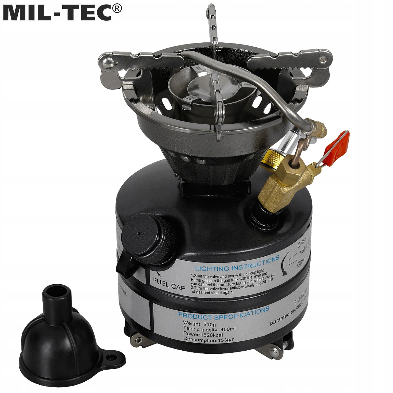TOURIST GASOLINE STOVE US M-95 MIL-TEC Packaging status original
