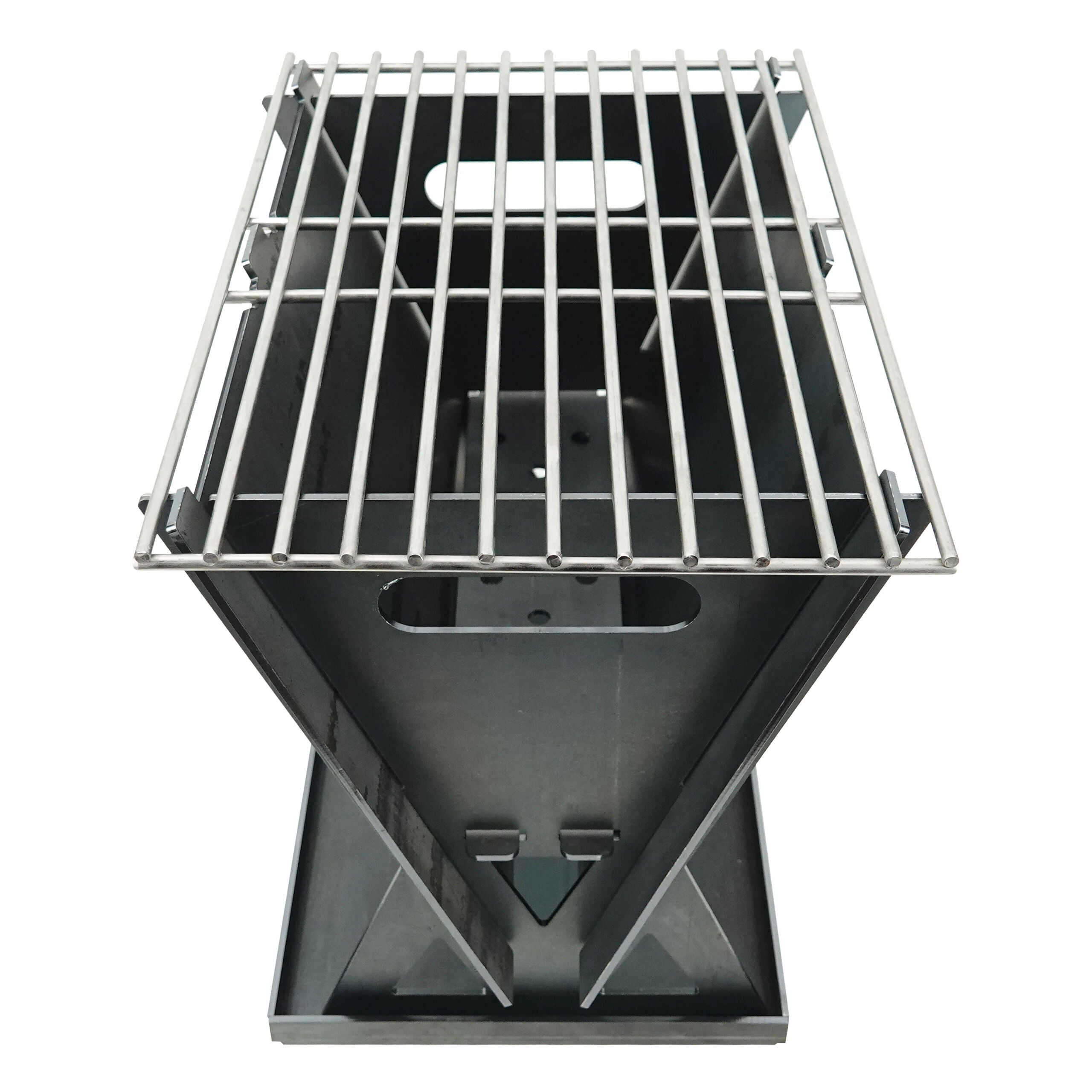 TOURIST GRILL GARDEN FIREPLACE PORTABLE FOLDING SUITCASE 3mm 18511 Grill height 29.3 cm