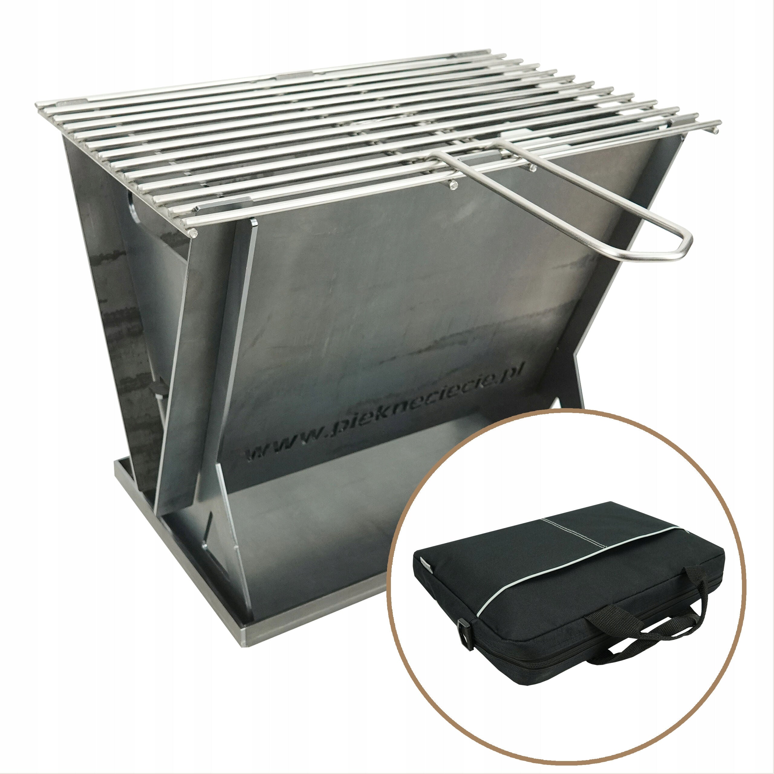 TOURIST GRILL GARDEN FIREPLACE PORTABLE FOLDING SUITCASE 3mm 18511