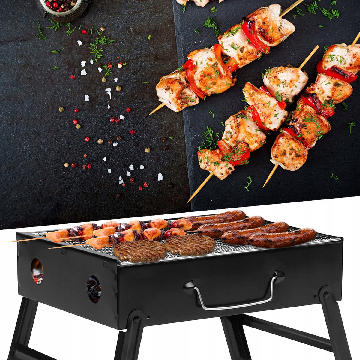 TOURIST GRILL PORTABLE FOLDING CHARCOAL Manufacturer Heckermann