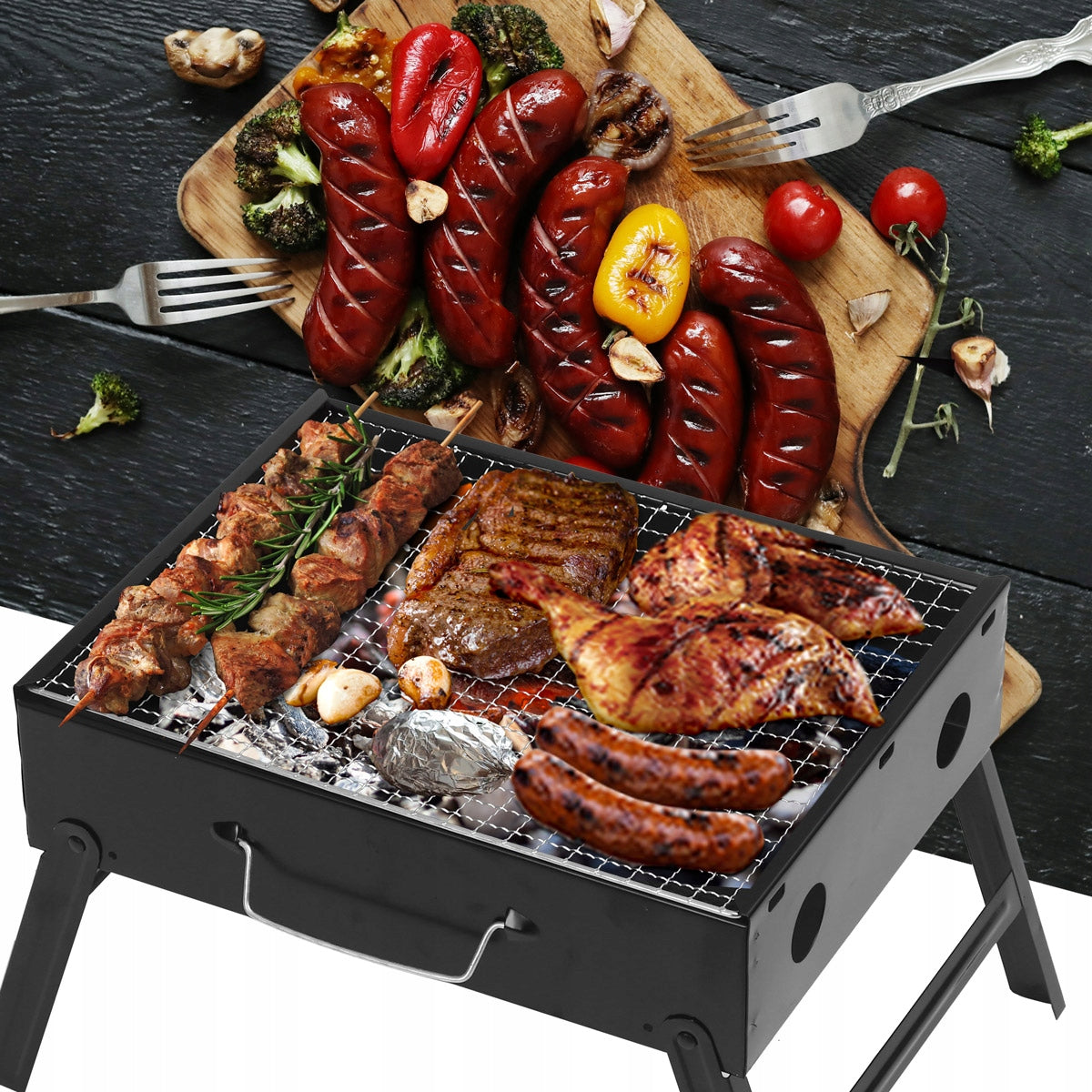 TOURIST GRILL PORTABLE FOLDING CHARCOAL Packaging status original