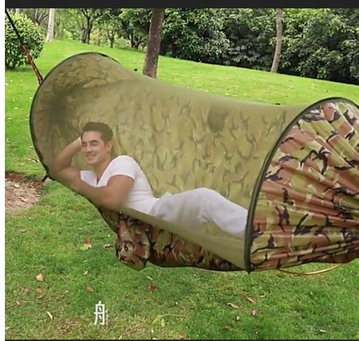 TOURIST HAMMOCK MOSQUITO NET HANGING TENT FOR TREE SURVIVAL 260cm 750g Kind hammock without rod