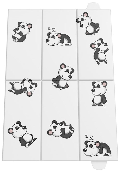 TOURIST MAT FOR CHANGING TABLE FOLDING 40x58 PANDAS Manufacturer code CZB 2 1230 PANDY