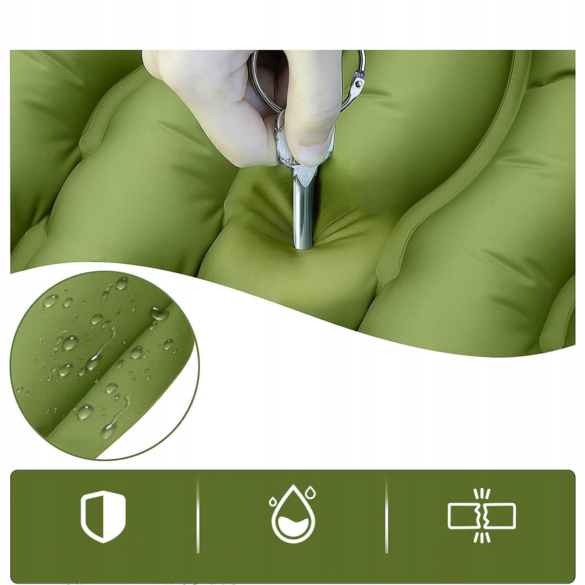 TOURIST MATTRESS SELF-INFLATING ULTRALIGHT BUILT-IN SINGLE PUMP Packaging status original