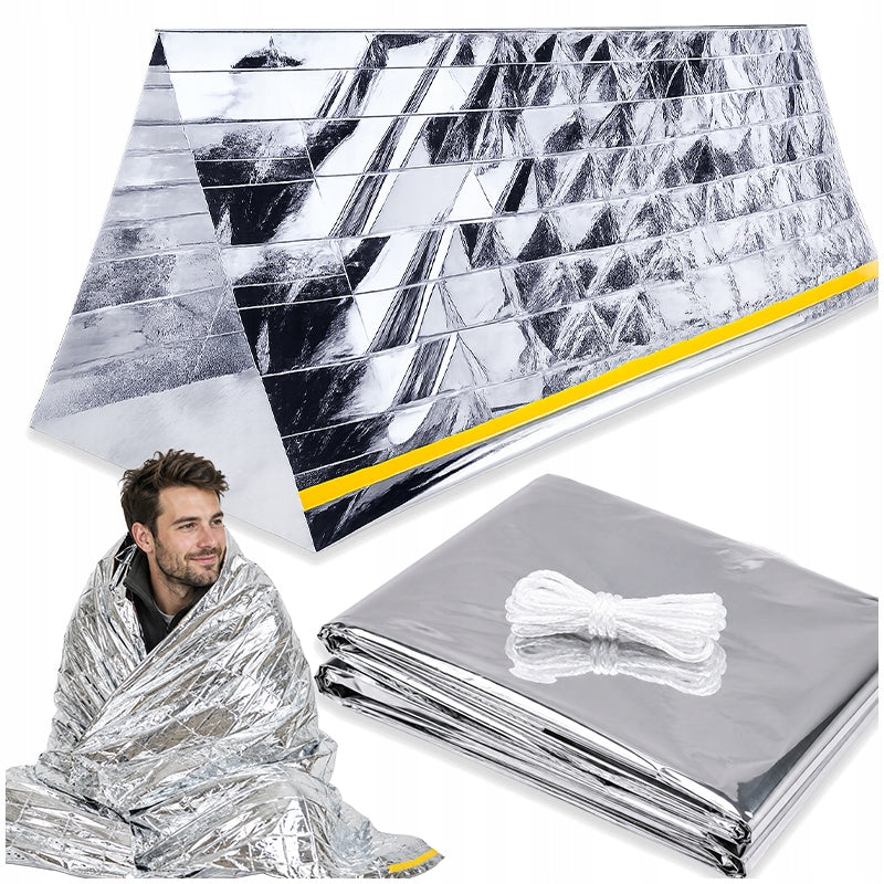 TOURIST RESCUE TENT SURVIVAL THERMAL BLANKET 240x150 SURVIVAL