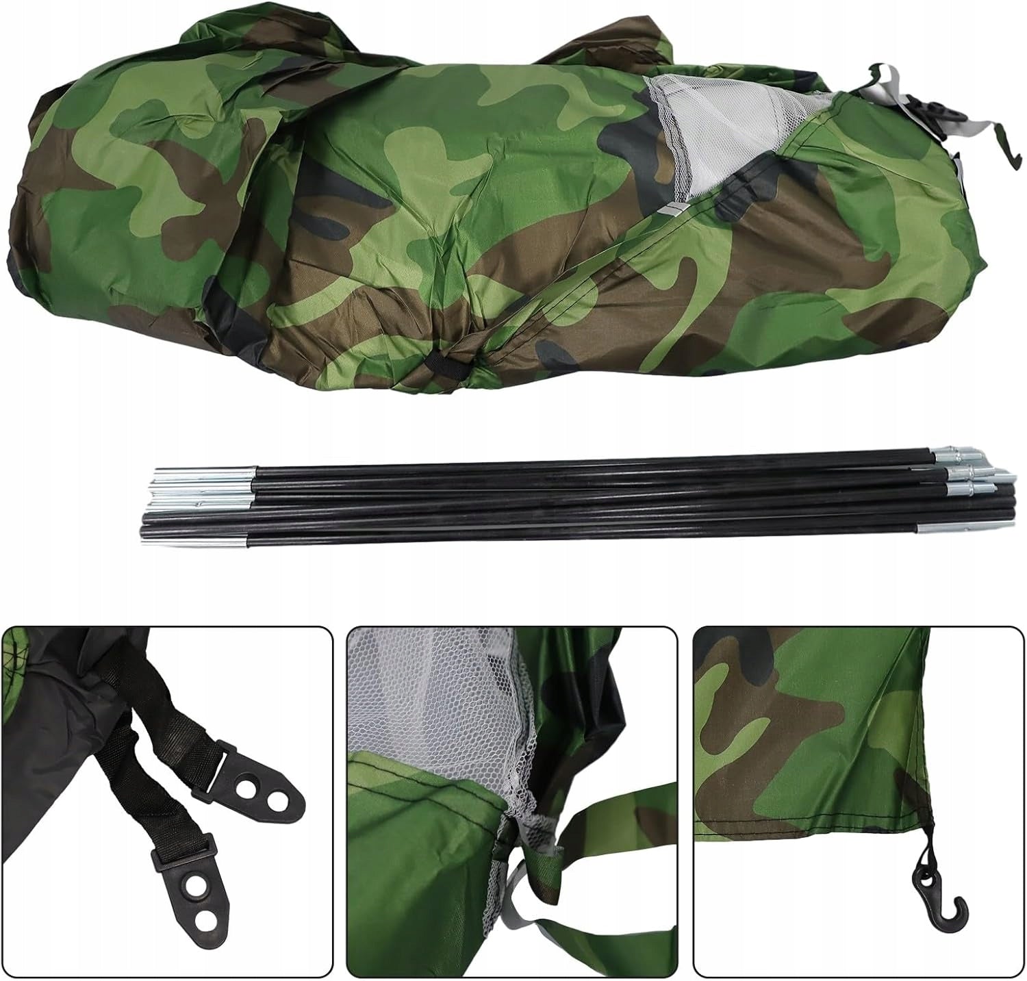 TOURIST TENT 2 PERSON CAMO 200X150X110CM WATERPROOF LARGE CAMPING Brand no brand