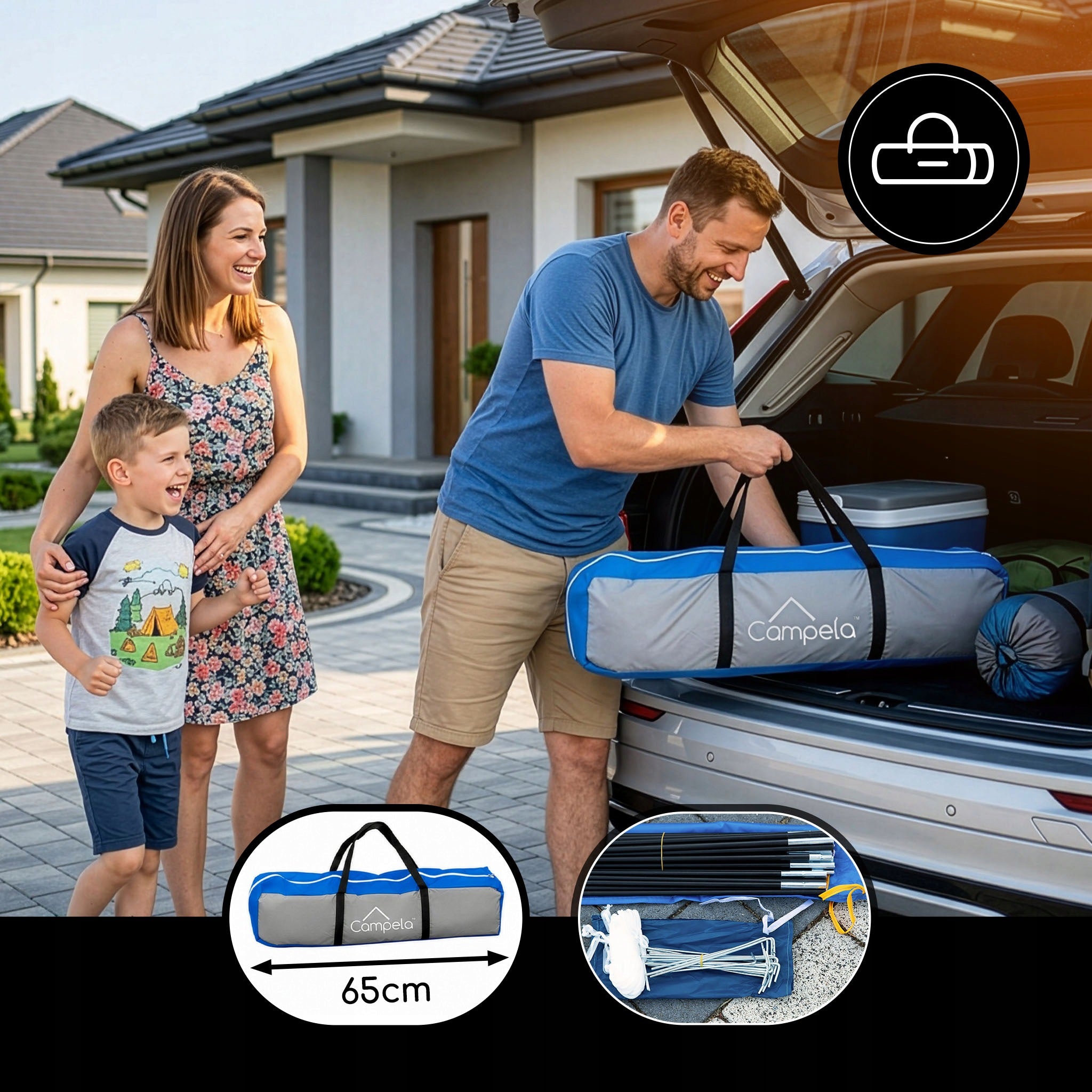 TOURIST TENT 3 PERSON FAMILY CAMPING IGLO WATERPROOF CAMPELA Kind travel