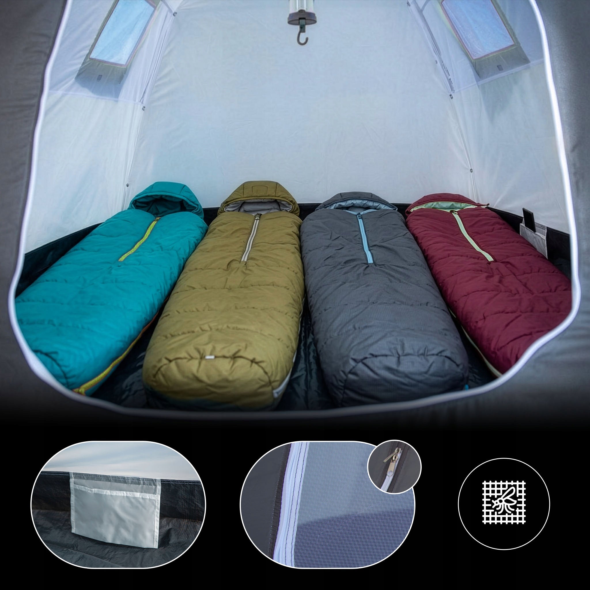 TOURIST TENT 4 PERSON FAMILY CAMPING IGLO WATERPROOF CAMPELA Brand Campela