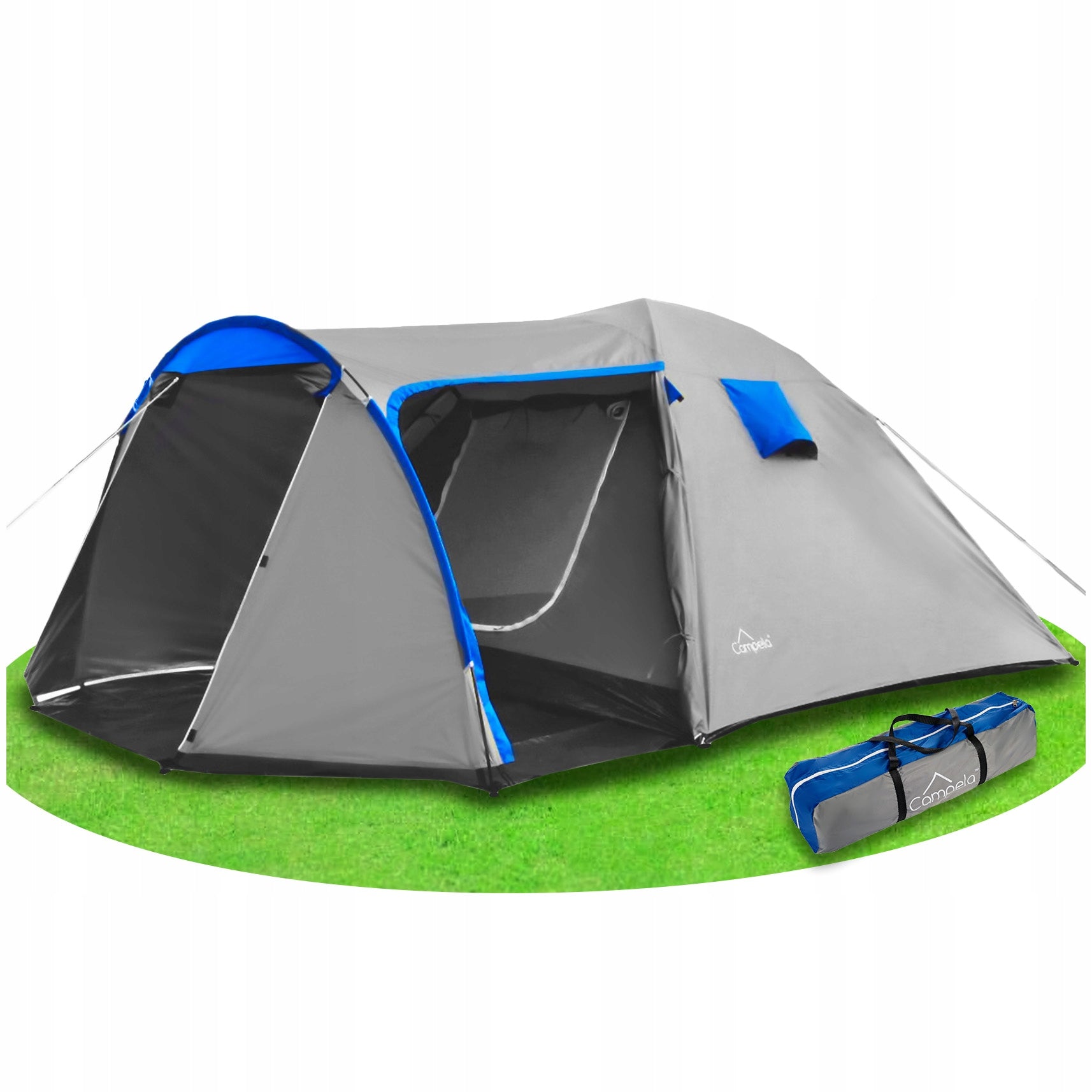 TOURIST TENT 4 PERSONS CAMPELA 3000mm CA0013 Color gray