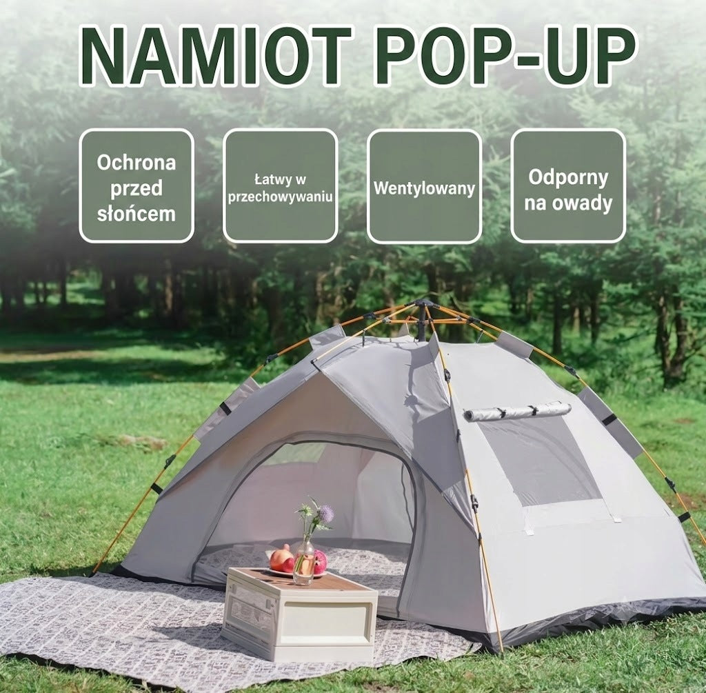 TOURIST TENT AUTOMATIC POP-UP 2 PERSON CAMPING MOSQUITO NET UV Brand no brand