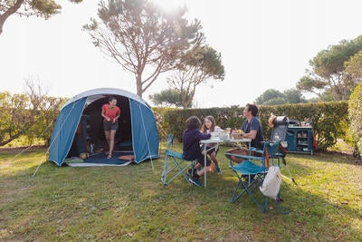 TOURIST TENT FOR 4 PERSONS QUECHUA ARPENAZ 4.1 FRESH&BLACK VESTIBULE Waterproofness 2000 mm