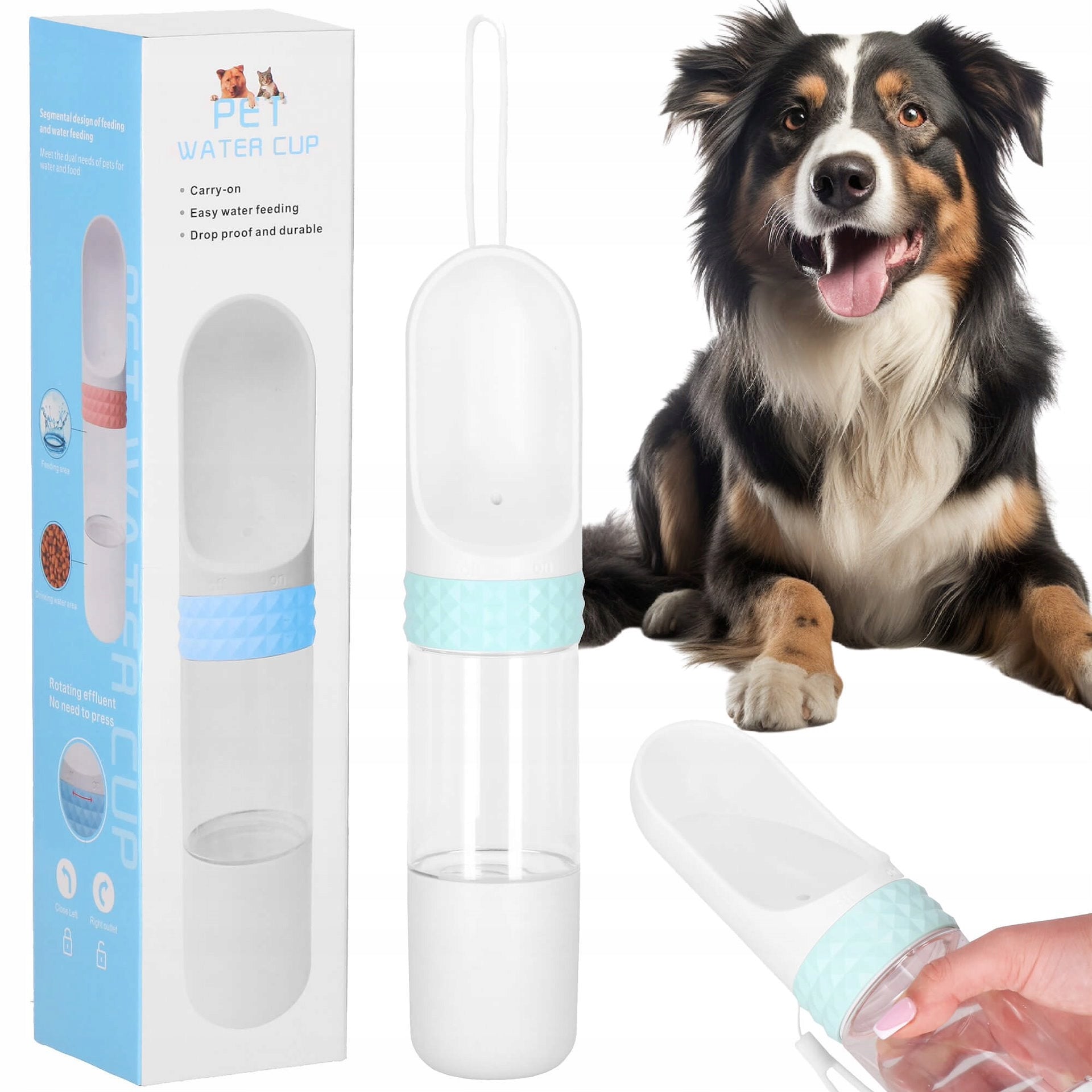 TOURIST WATER BOTTLE AND DOG FOOD TRAVEL DRINKER Manufacturer code PA0299