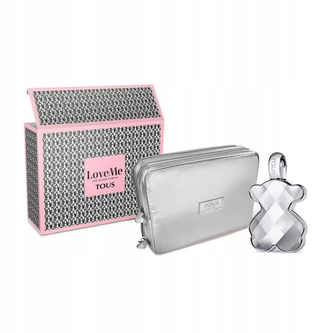 TOUS LOVE ME SILVER set: women's Eau de Parfum, 90 ml + cosmetic bag.