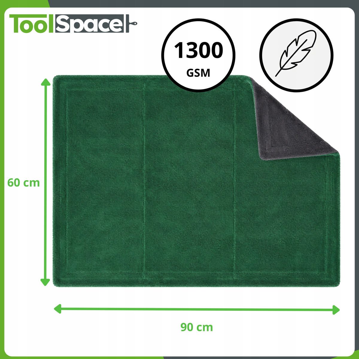 TOWEL FOR DRYING CAR MICROFIBER 1300gsm 60x90 DETAILING THICK Manufacturer code 1127