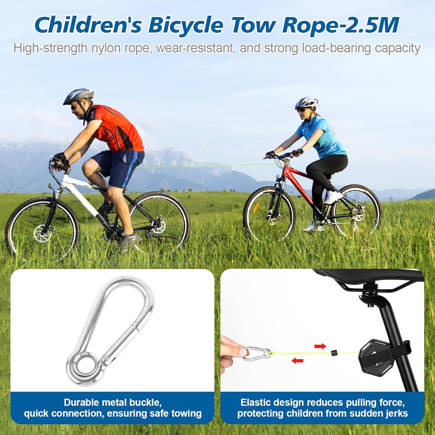 TOWING CABLE FOR BICYCLE 2,5m FOR CHILDREN TOWING ROPE FOR BICYCLE EAN (GTIN) 5059590411685