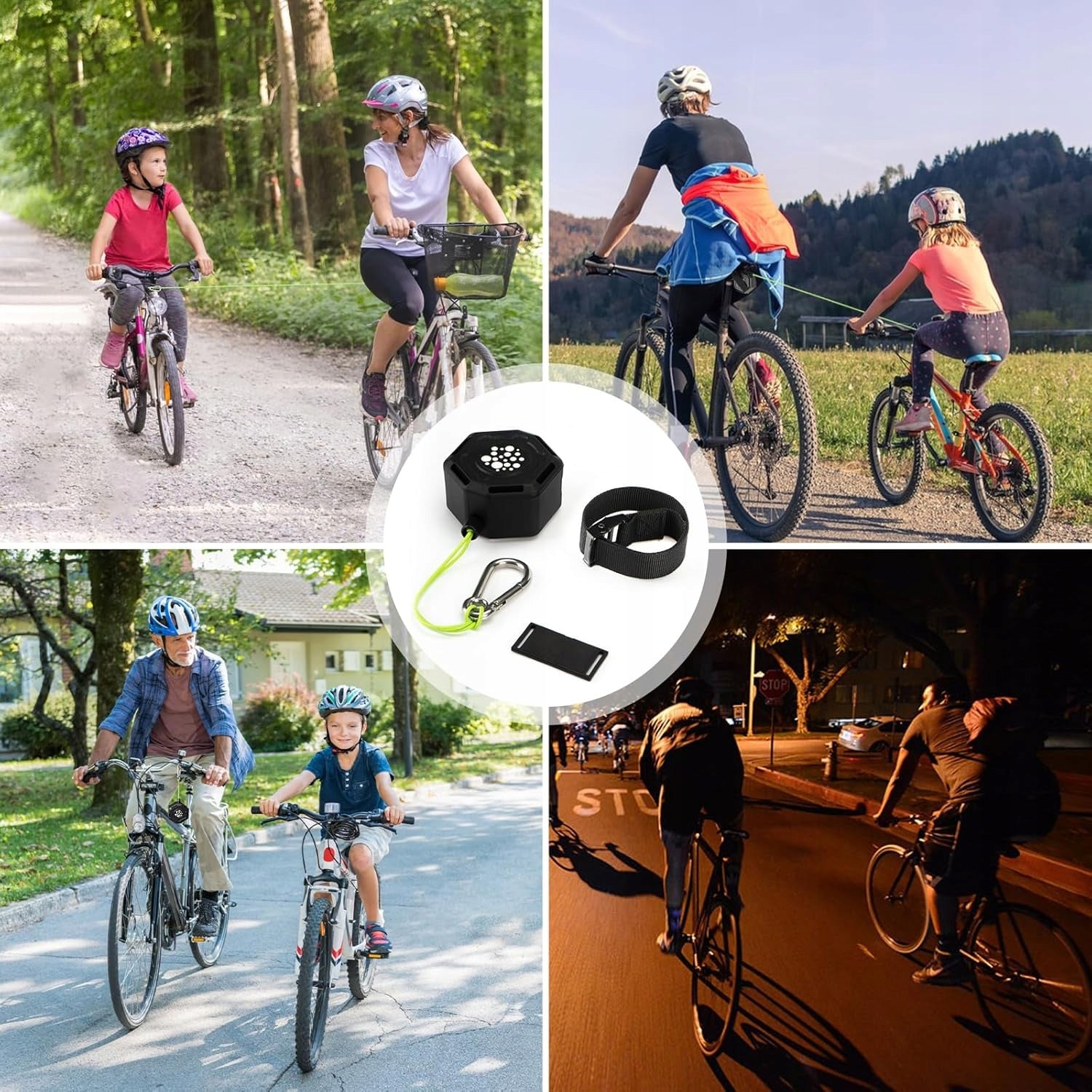 TOWING CABLE FOR BICYCLE 2,5m FOR CHILDREN TOWING ROPE FOR BICYCLE Model LINKA HOLOWNICZA DO ROWERU 2,5m SHOPSENSE