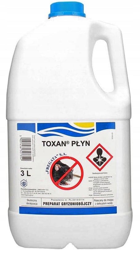 TOXAN LIQUID 3L STRONG POISON MICE RATS BROMADIOLONE STRONG POISON