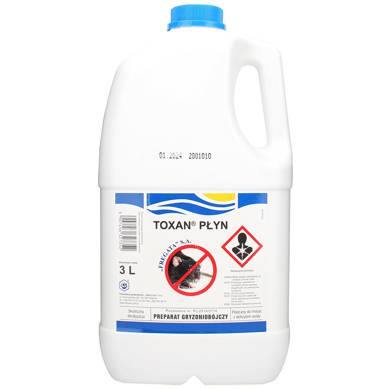 TOXAN LIQUID 3L poison for mice and rats Fregata Kind liquid