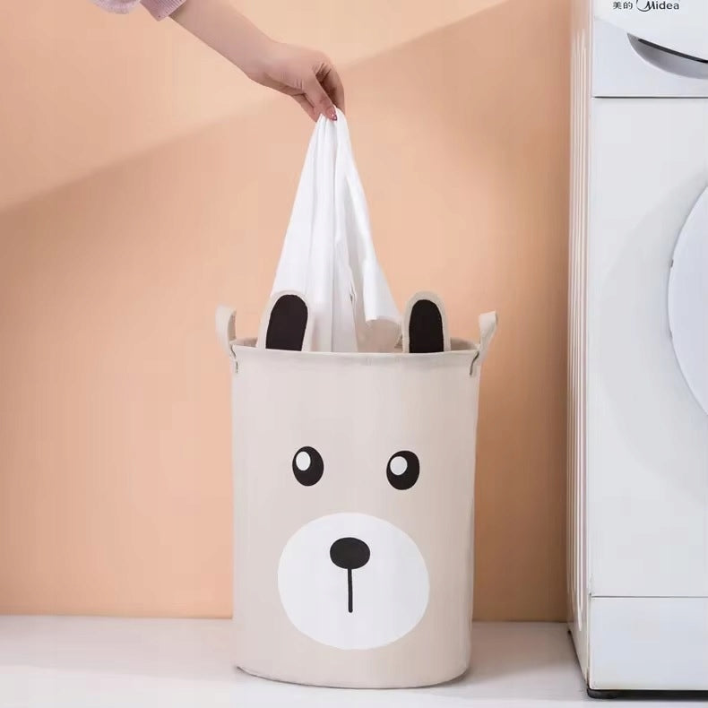 TOY BASKET 45cm DRAWSTRING BLOCK CONTAINER ORGANIZER BEAR Manufacturer code 06550p