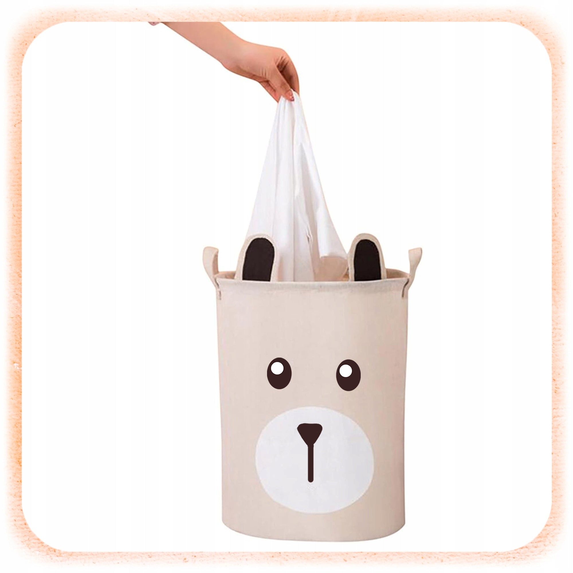 TOY BASKET MATERIAL CONTAINER ORGANIZER WITH DRAWSTRING CLOSED 43L Packaging status original