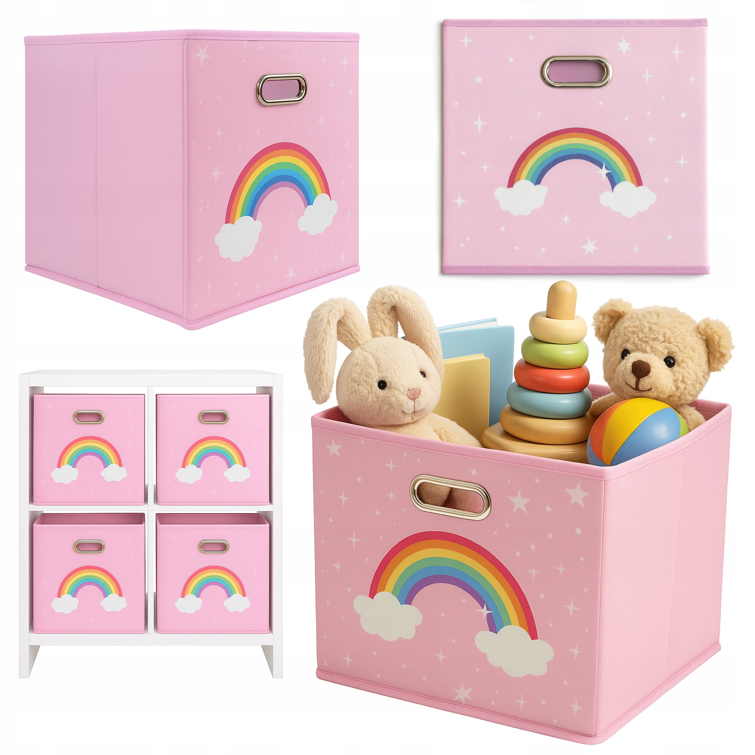 TOY BOX CONTAINER ORGANIZER BASKET 30x30cm FOR BOOKCASE KALLAX EXPEDIT