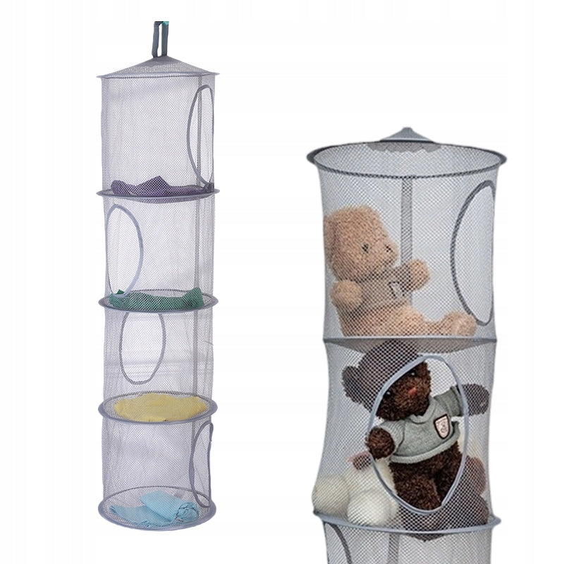 TOY CONTAINER NET HANGING BASKET STORAGE FOLDING ROOMY