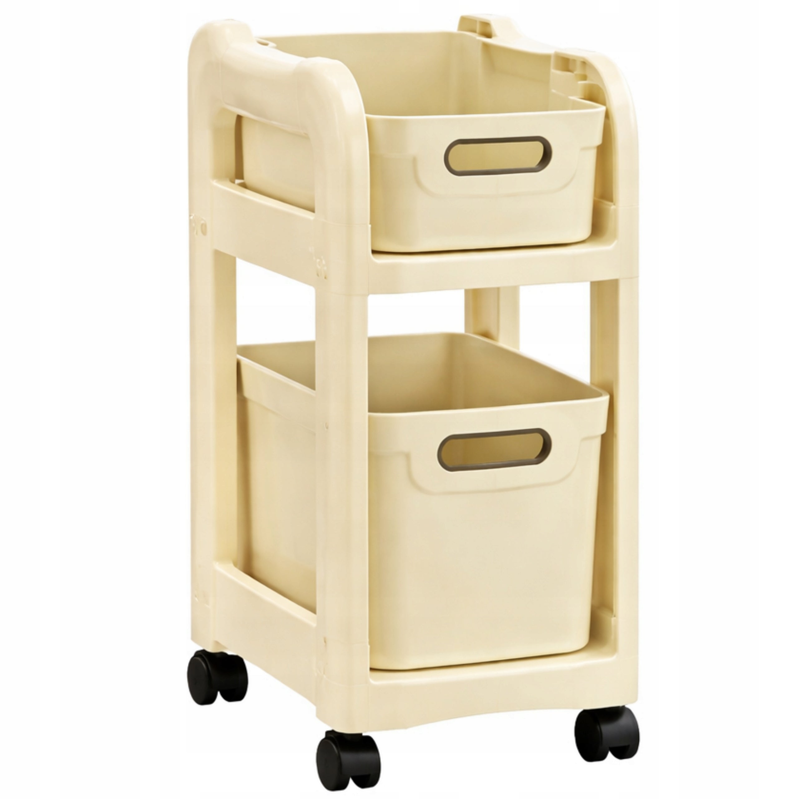TOY CONTAINER PLASTIC BASKET DRAWER RACK MOBILE 2SHELVES ORGANIZER