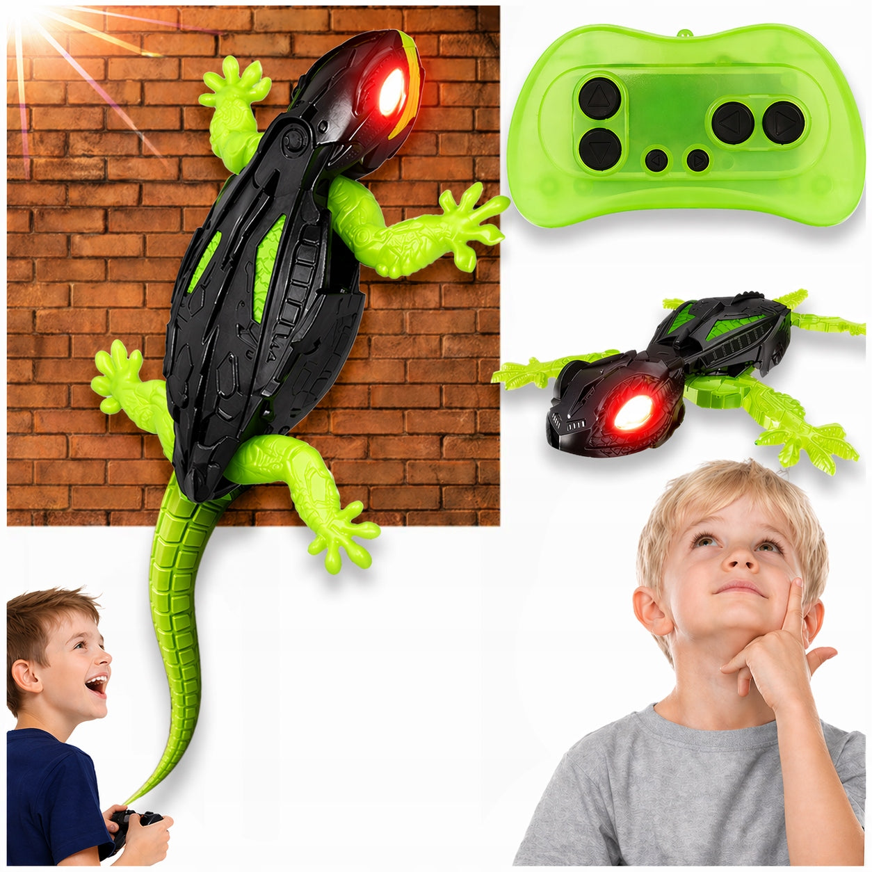 TOY REMOTE CONTROLLED DRIVING ON THE CEILING WALL LIZARD GECKO