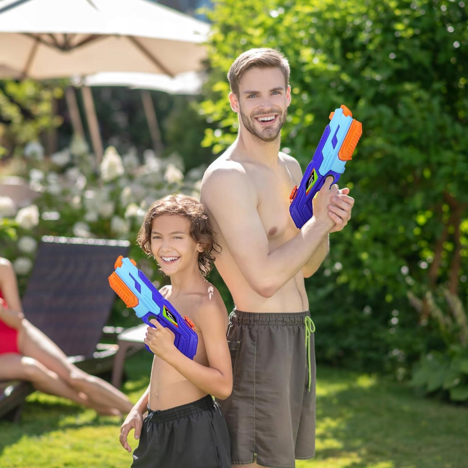 TOY WATER GUN LARGE RANGE UP TO 8m STRONG STREAM Brand no brand