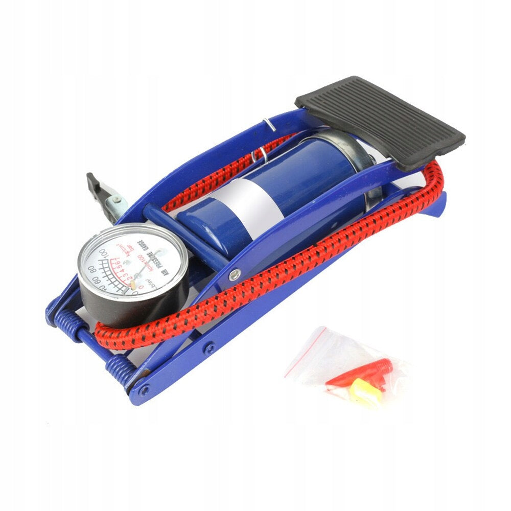 TOYA FOOT PUMP WITH PRESSURE GAUGE Color blue