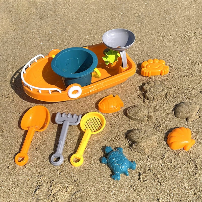 TOYS SAND SANDBOX SET BOAT MOLDS Kid's age 3+ years