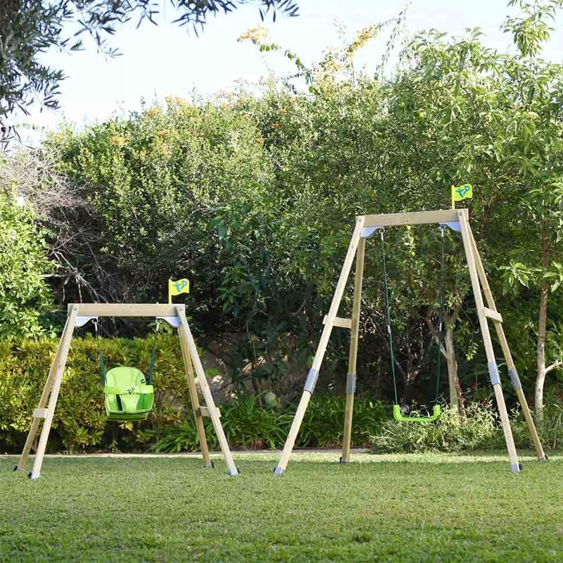 TP TOYS WOODEN GARDEN SWING FOR CHILDREN FREESTANDING WOOD FSC 6M+ Color multicolor