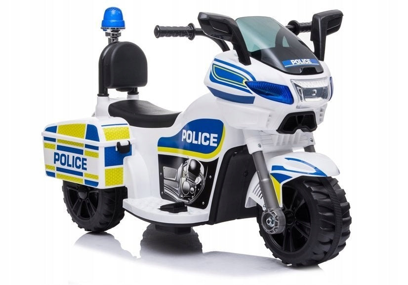 TR1912 BATTERY MOTORBIKE FOR CHILD 1-3 YEARS POLICE SOUNDS LED TRUNK Packaging status original