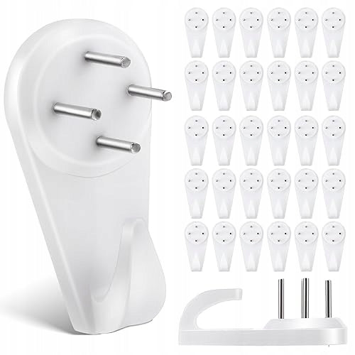 TRACELESS WALL HOOKS FOR PAINTINGS SELF ADHESIVE SET OF 50