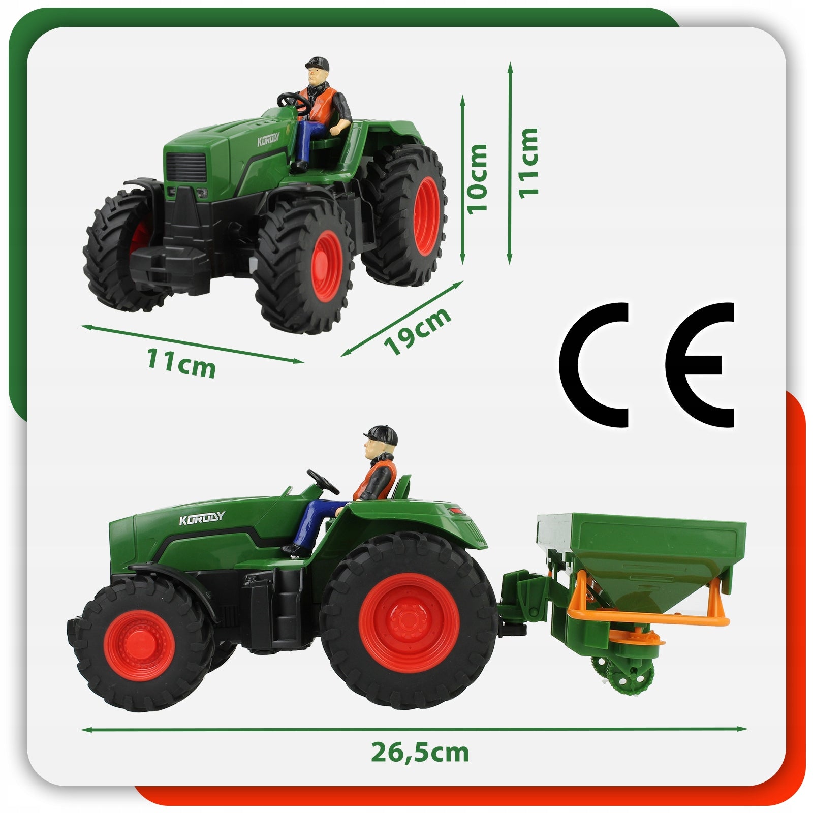 TRACTOR REMOTE CONTROLLED BATTERY REMOTE CONTROL R/C TRAILER VEHICLE TOY Kid's age 3+ years