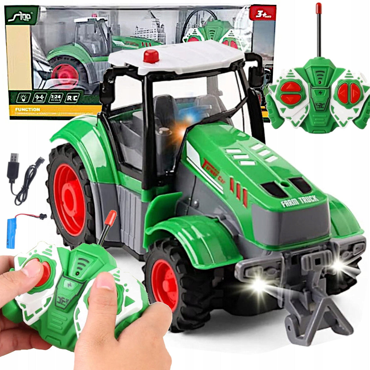 TRACTOR REMOTE CONTROLLED LARGE TRACTOR RC AGRICULTURAL MACHINE PILOT BATTERY