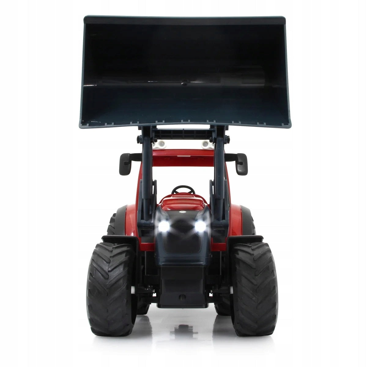 TRACTOR WITH A TRUCK LIFTED BY REMOTE CONTROL 1:16 RED Color red